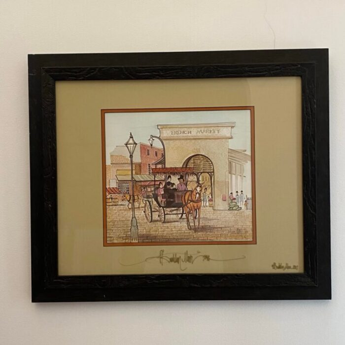 1984 framed p buckley moss french market print 5504