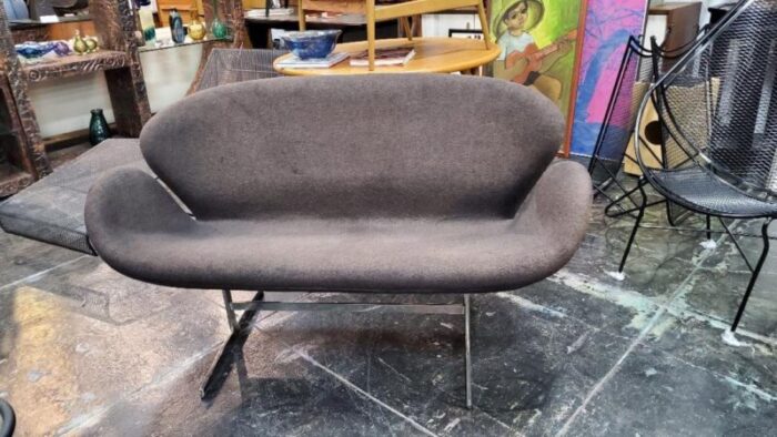 1990s danish style loveseat attributed arne jacobsens swan sofa 1898