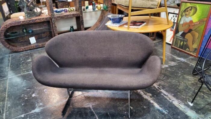 1990s danish style loveseat attributed arne jacobsens swan sofa 6775