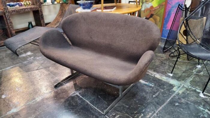 1990s danish style loveseat attributed arne jacobsens swan sofa 7414