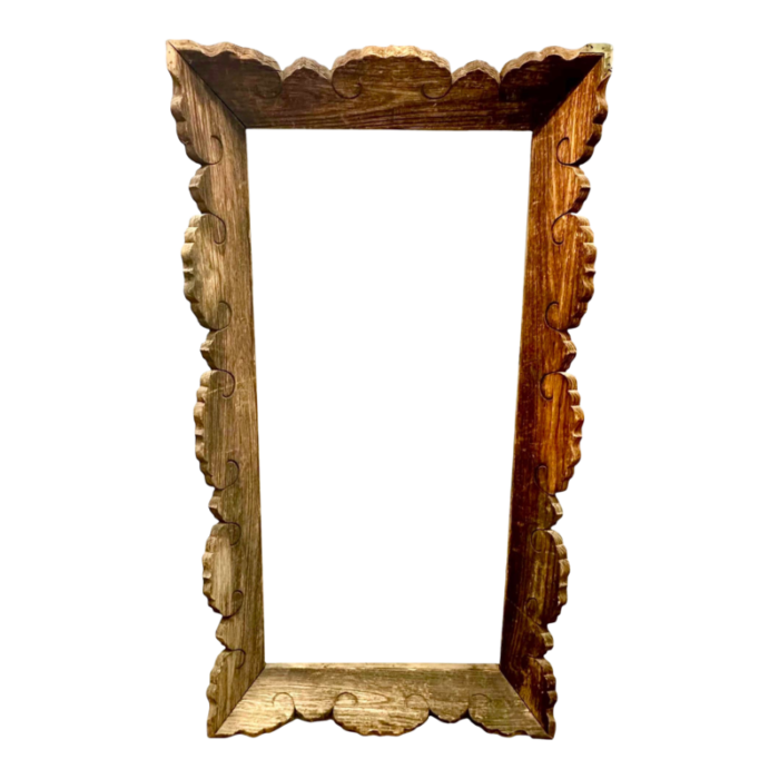 19th c meiji japanese shrine shinto temple wood frame sign massive large antique 4404