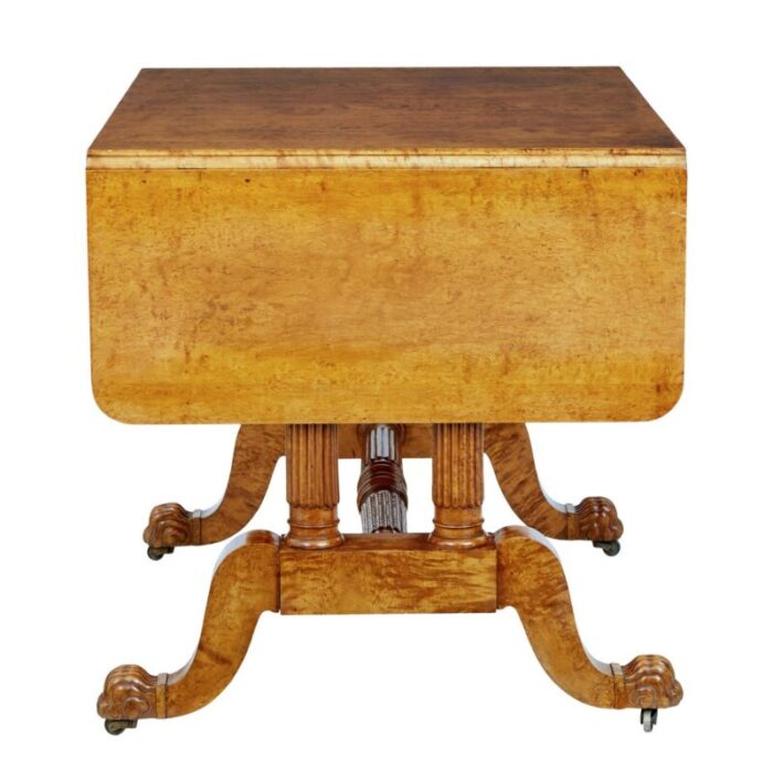 19th century biedermeier burr birch coffee table 2