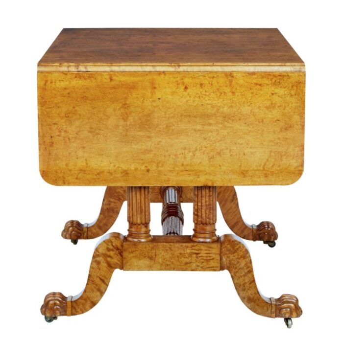 19th century biedermeier burr birch coffee table 4