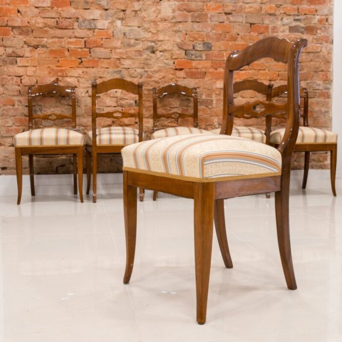 19th century biedermeier german dining chairs set of 6 2