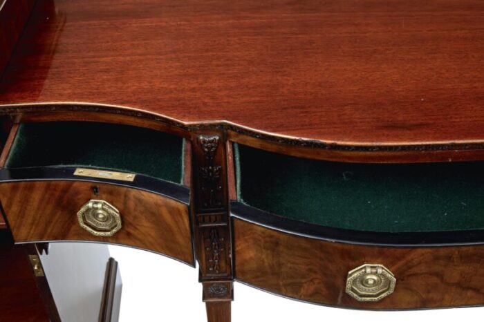 19th century carved mahogany pedestal sideboard in the adams style 5