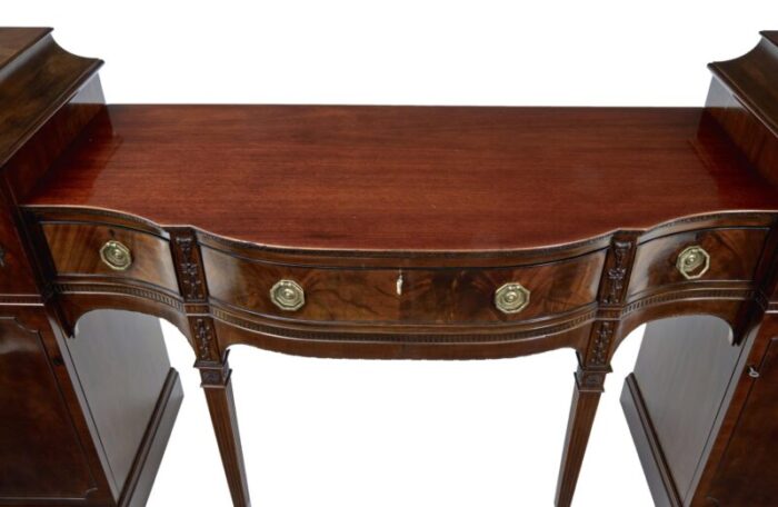 19th century carved mahogany pedestal sideboard in the adams style 6