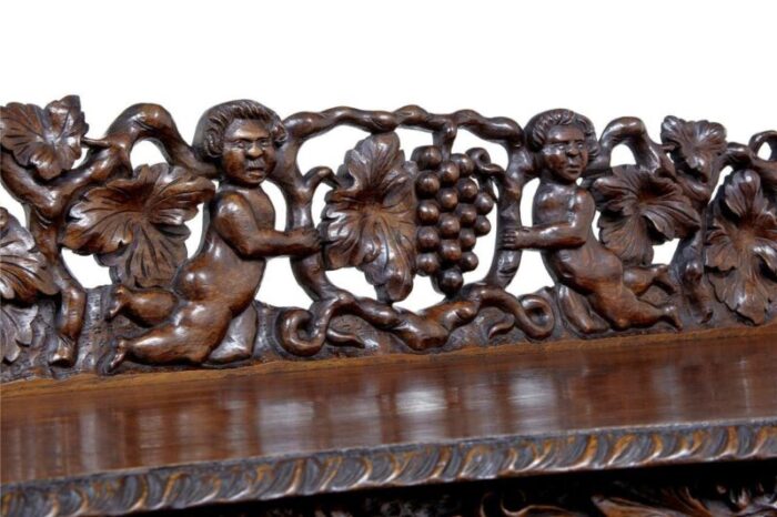 19th century carved victorian oak buffet 3