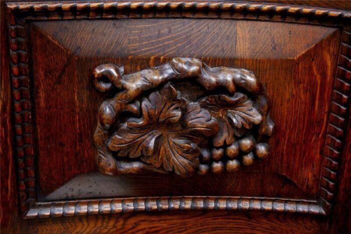 19th century carved victorian oak buffet 4