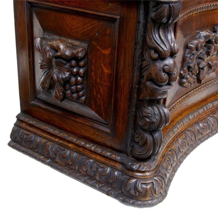 19th century carved victorian oak buffet 7