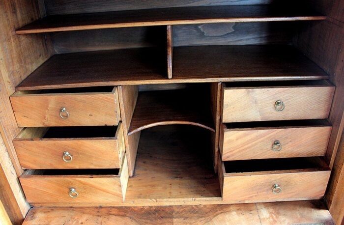 19th century empire walnut secretaire 3