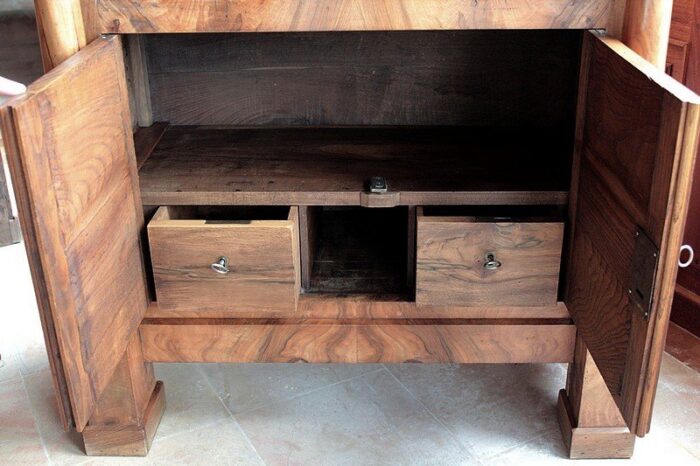 19th century empire walnut secretaire 4