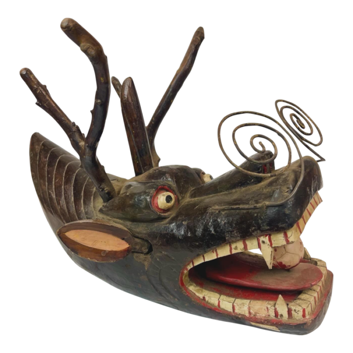 19th century large chinese dragon head 3570