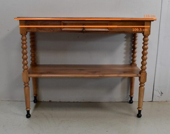 19th century louis philippe solid blond walnut trolley 19