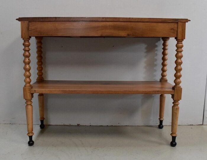 19th century louis philippe solid blond walnut trolley 22