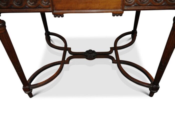 19th century louis xvi style carved vitruvian frieze walnut table in the style of by ebeniste adam weisweiler 8