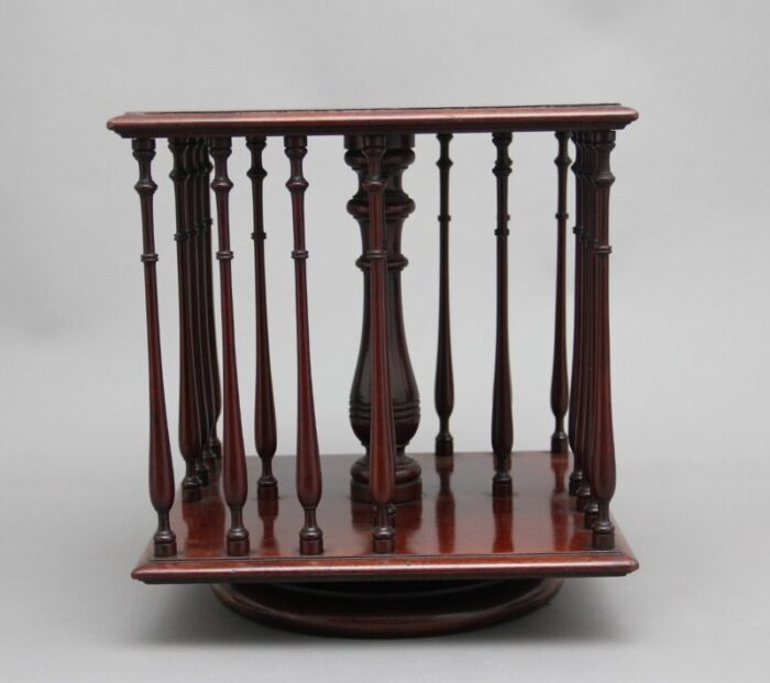 19th century mahogany revolving bookstand 3