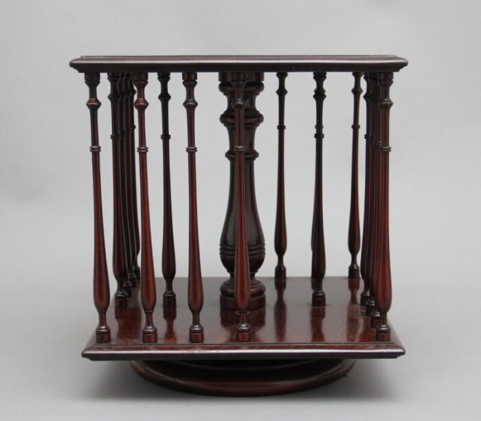 19th century mahogany revolving bookstand 5