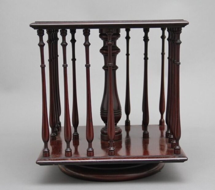 19th century mahogany revolving bookstand 6