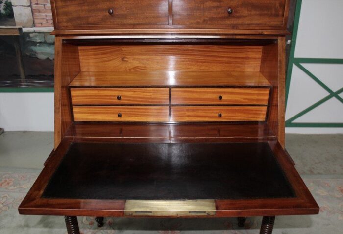 19th century mahogany veneer and rosewood secretaire 2