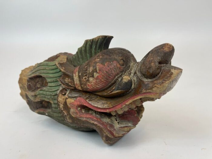 19th century small chinese wooden dragon 1977