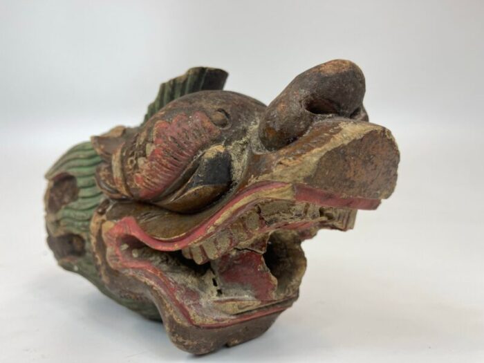 19th century small chinese wooden dragon 3584