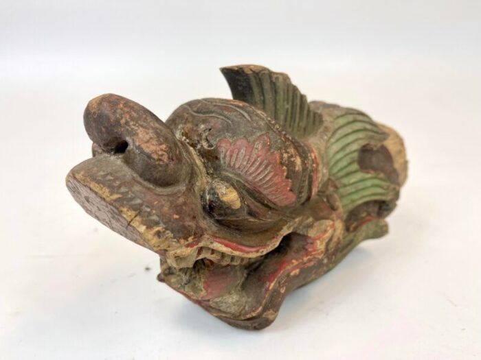 19th century small chinese wooden dragon 7042