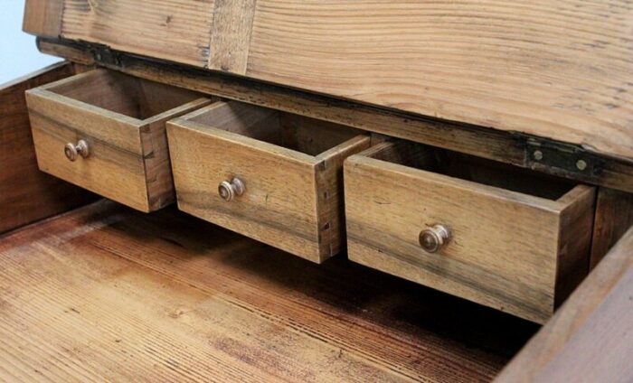 19th century solid walnut notary desk 20