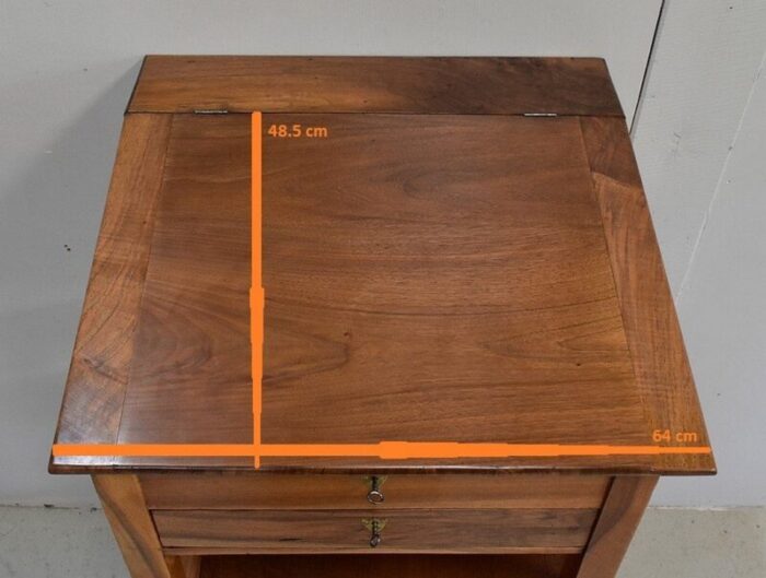 19th century solid walnut notary desk 30