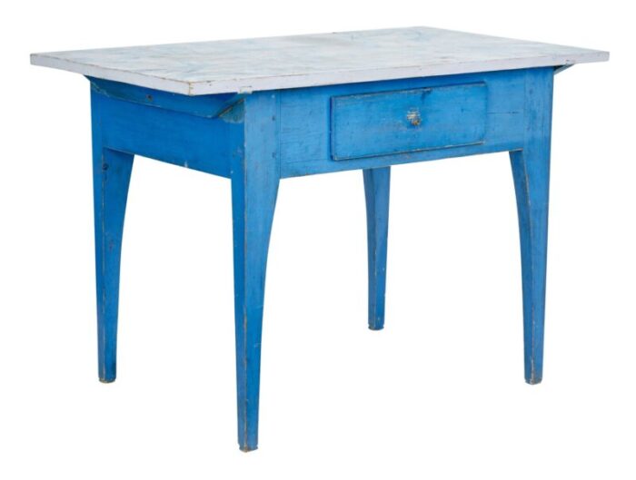 19th century swedish traditional rustic painted side table 1