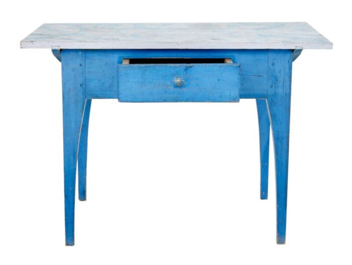 19th century swedish traditional rustic painted side table 3