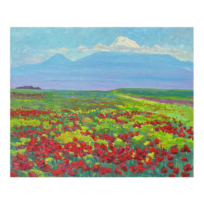 2000 martirossian khatchatur ararat mountains oil on canvas 6907