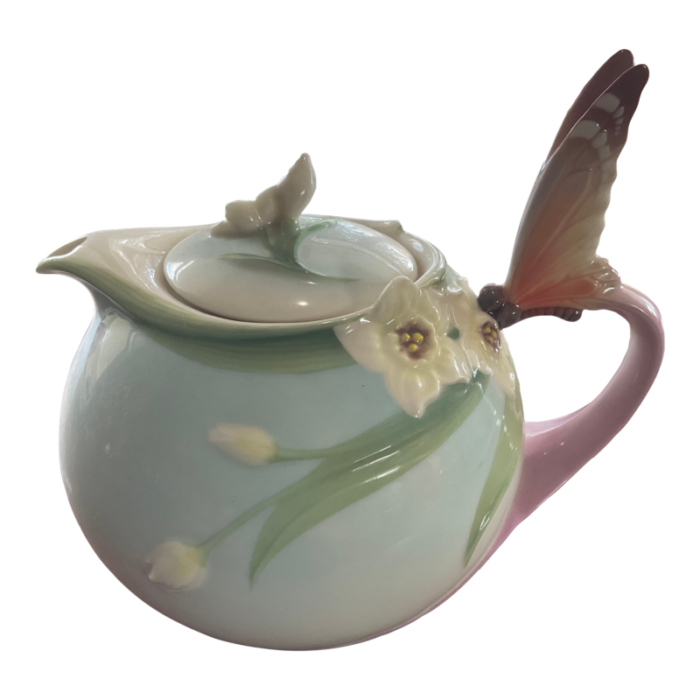 2000s franz teapot with butterfly handle 0703