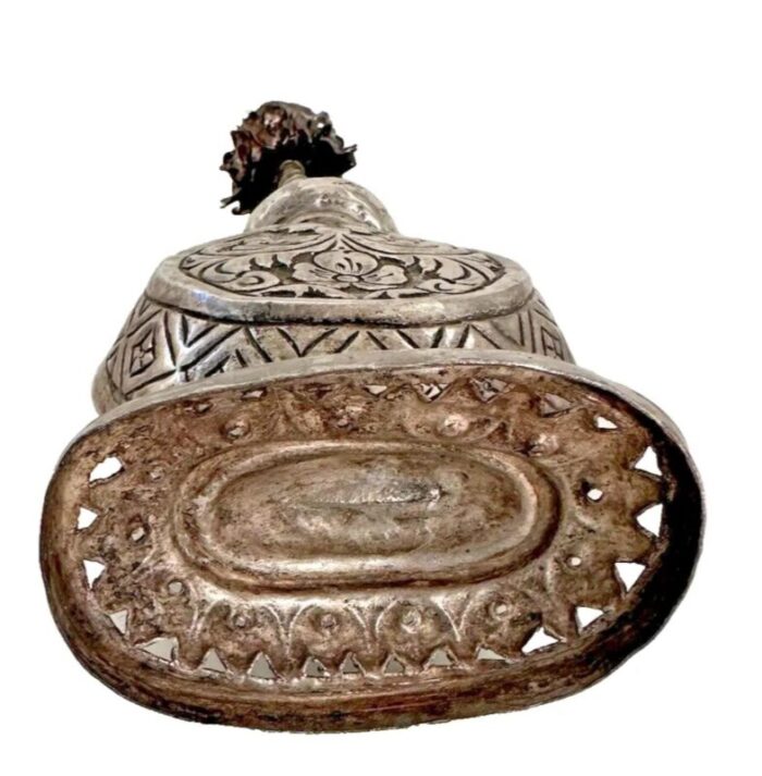 20th c indian silver mughal india rosewater perfume sprinkler spray antique india antique vintage 0764