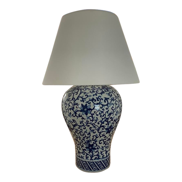 21st century ralph lauren blue and white tamarind mandarin porcelain lamp 4383