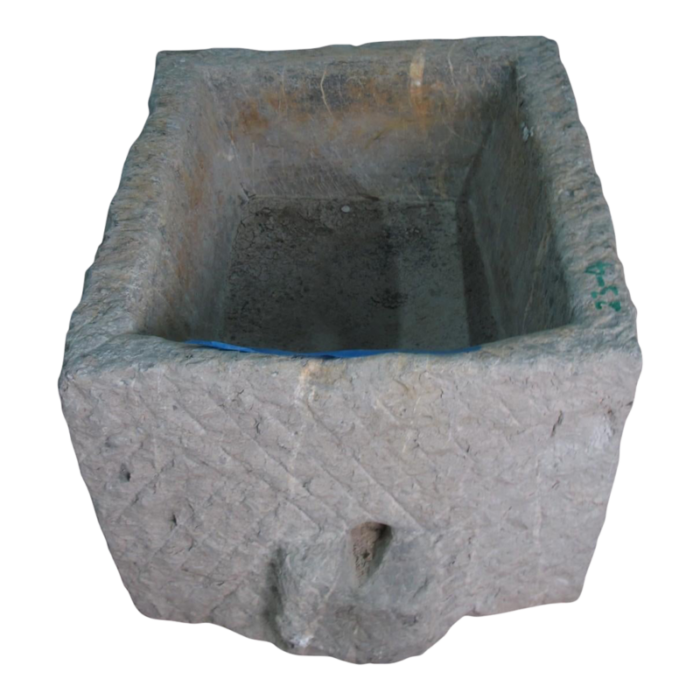 25 inch long hand chiseled stone trough 6429