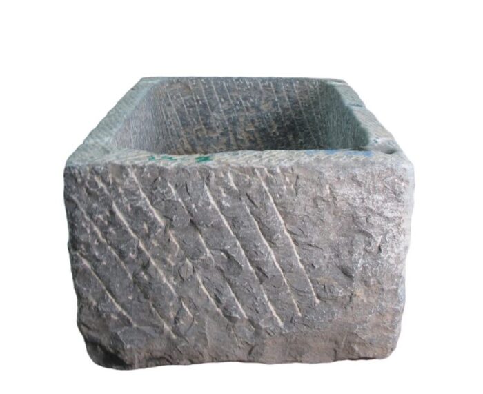 45 inch long hand chiseled stone trough 2927