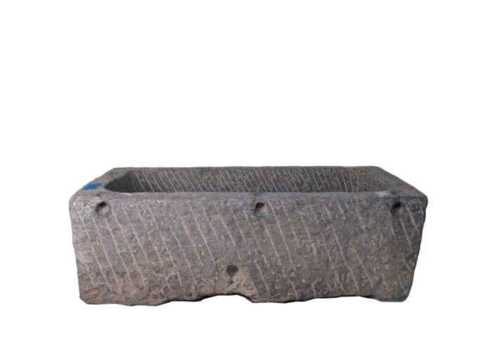 45 inch long hand chiseled stone trough 3391