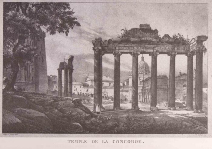 after g engelmann roman temples and ruins original offset late 20th century 4788