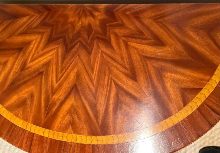 alfonso marina dominica ii inlaid wood demilune table 9043