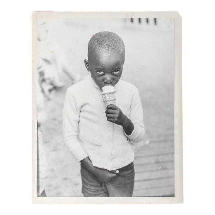 american school boy eating ice cream photograph 6761