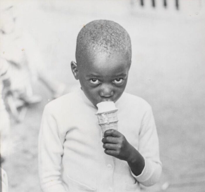 american school boy eating ice cream photograph 9009