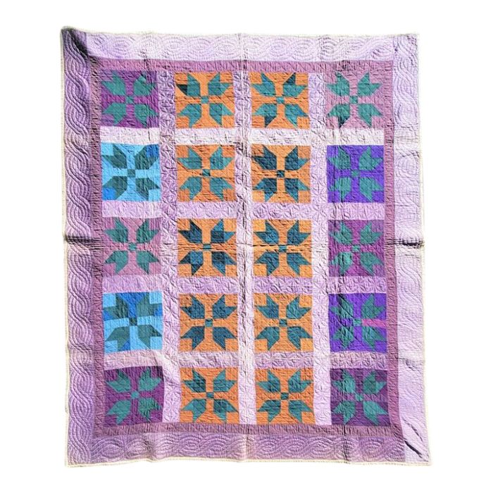 amish quilt dated 1911 from indiana bear paw pattern 7004