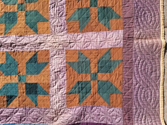 amish quilt dated 1911 from indiana bear paw pattern 9947