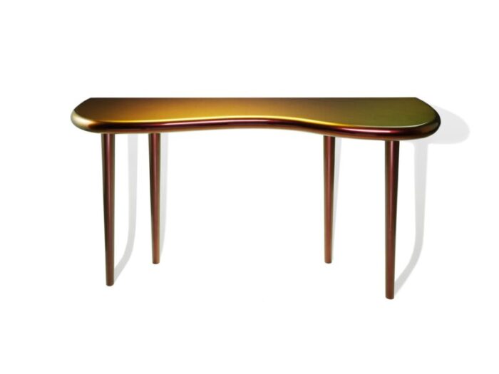 andrienne console table in chameleon lacquer by philippe cramer 1