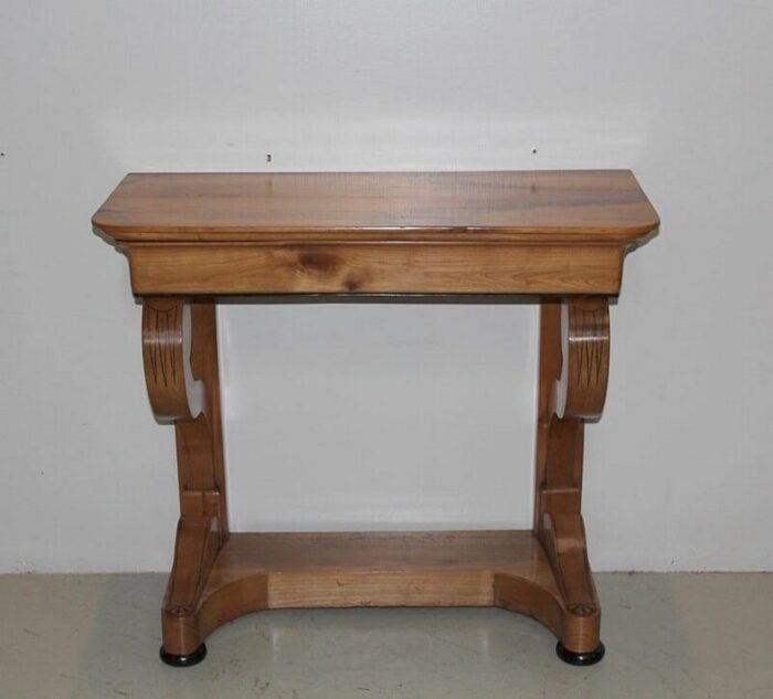 antique 19th century birch console table 1