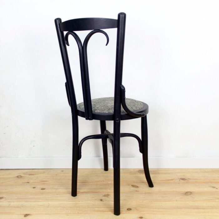 antique art nouveau wooden dining chair 4