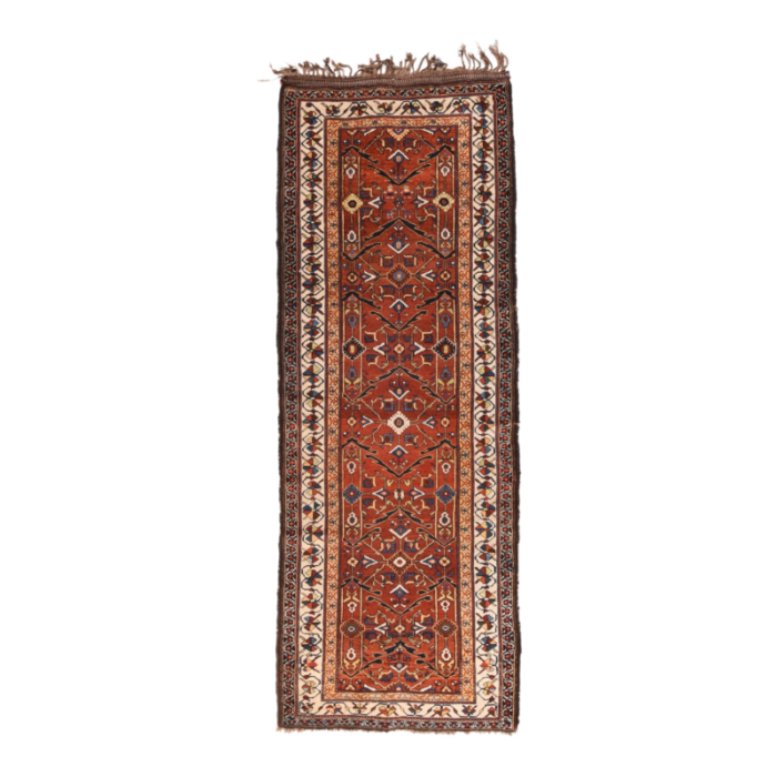 antique bakhtiari rug 35 x 96 0688