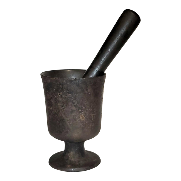 antique cast iron 1860s apothecary mortar and pestle 6978