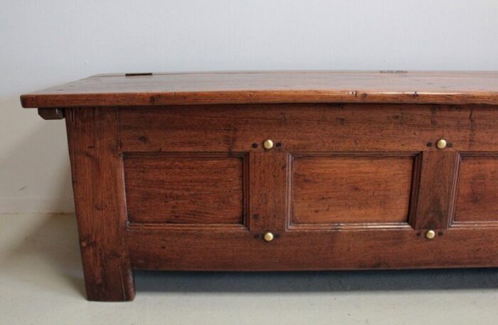 antique chestnut linen chest 2