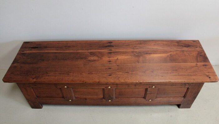 antique chestnut linen chest 3